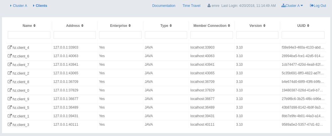 Client Grid View