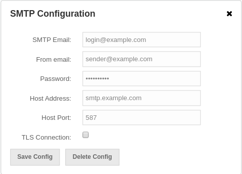 Create SMTP Configuration