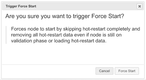 Force Start Confirmation